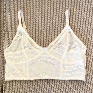 White lace bra